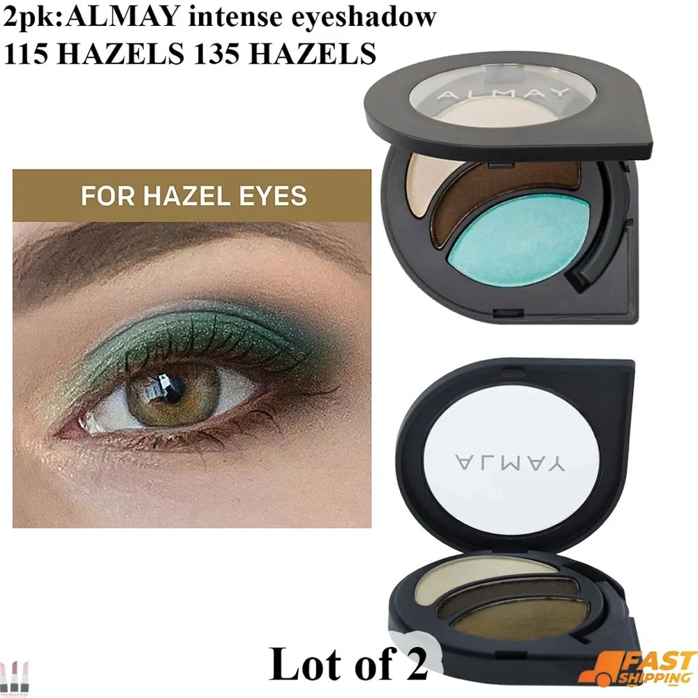 2 pack Almay Intense Eyeshadow for Hazel Eyes - Green and Brown Shades